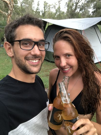Ein Bierchen auf dem Campingplatz